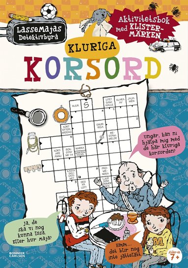 Martin Widmark - Kluriga korsord : aktivitetsbok med klistermärken, Häftad