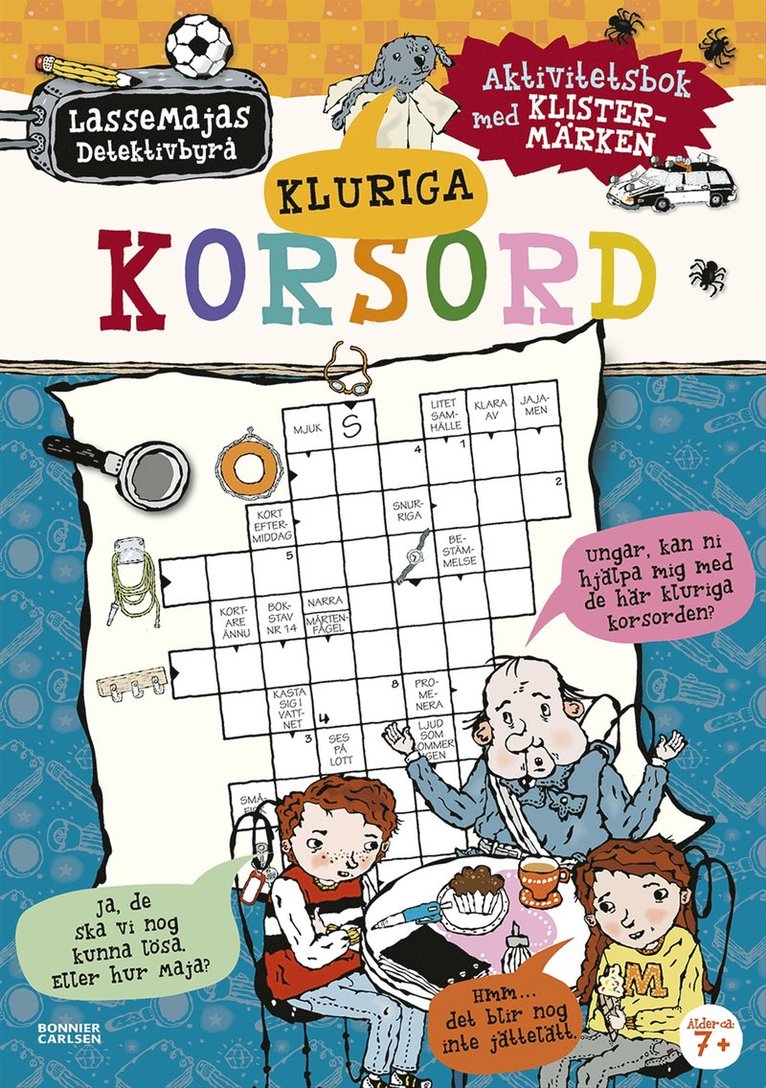 Kluriga korsord : aktivitetsbok med klistermärken 1