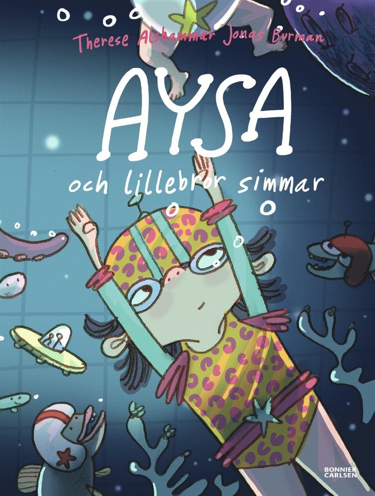 Aysa och lillebror simmar 1