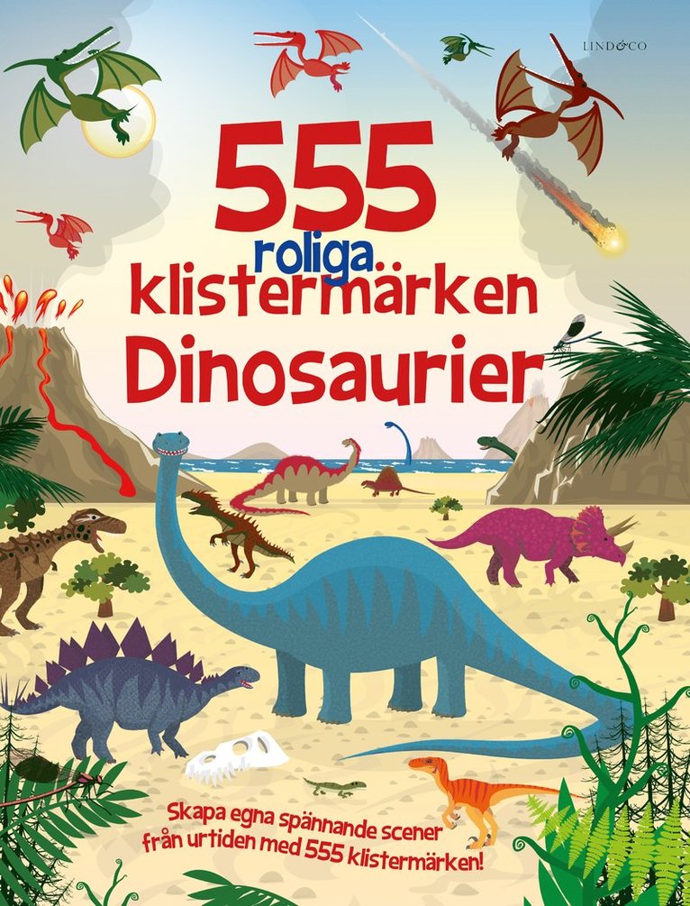 555 roliga klistermärken : dinosaurier 1