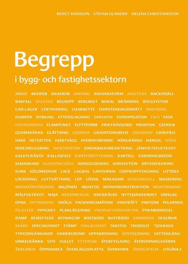 bokomslag Begrepp i bygg- och fastighetssektorn