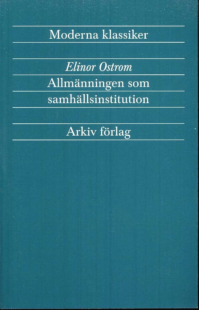 Allmänningen som samhällsinstitution