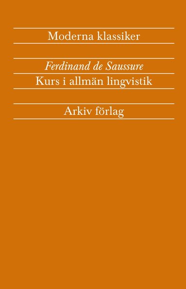 bokomslag Kurs i allmän lingvistik