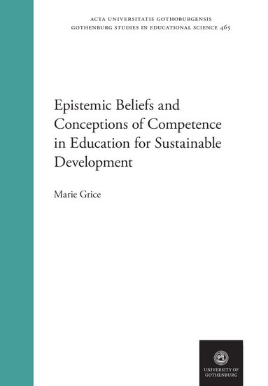 bokomslag Epistemic beliefs and conceptions of competence in education for sustainable development