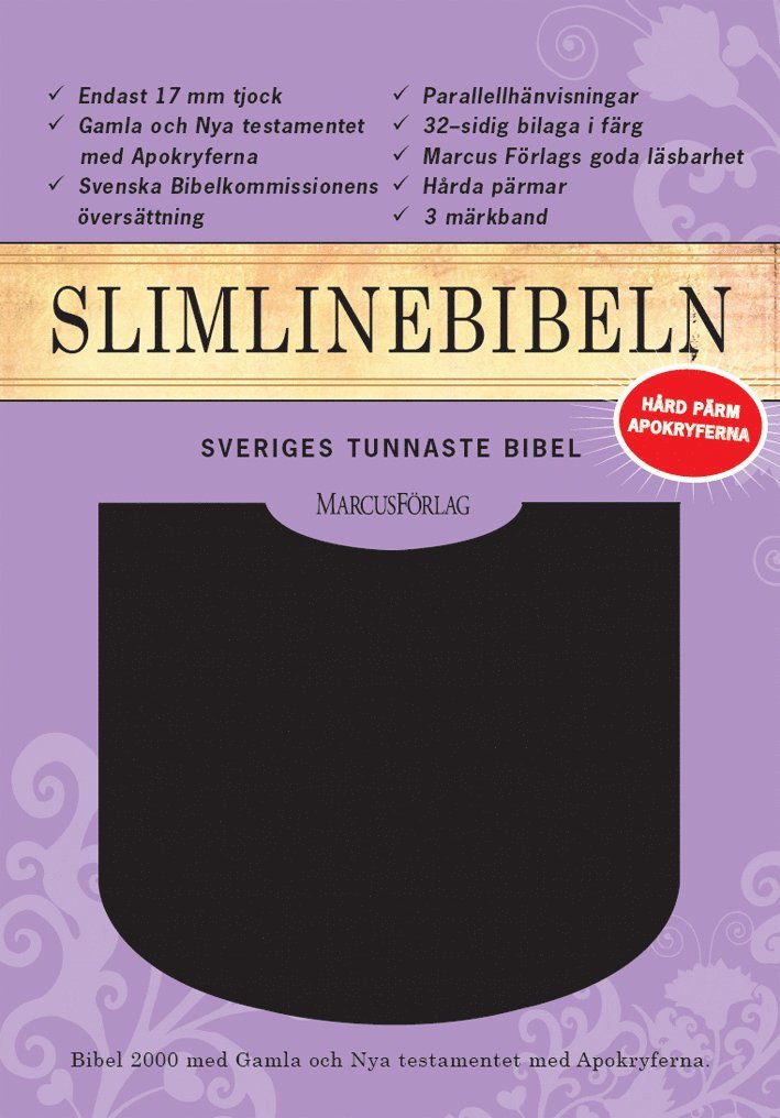 Slimline Bibeln svart cabraskinn med apokryferna 1
