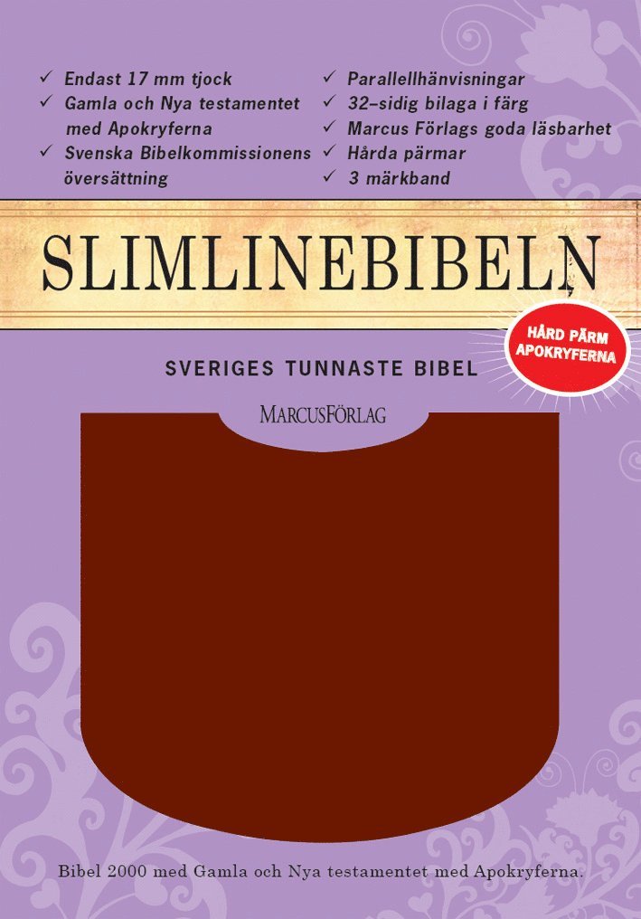 Slimline Bibeln röd cabraskinn med apokryferna 1