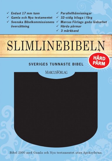 bokomslag Slimline Bibeln svart konstskinn utan apokryferna