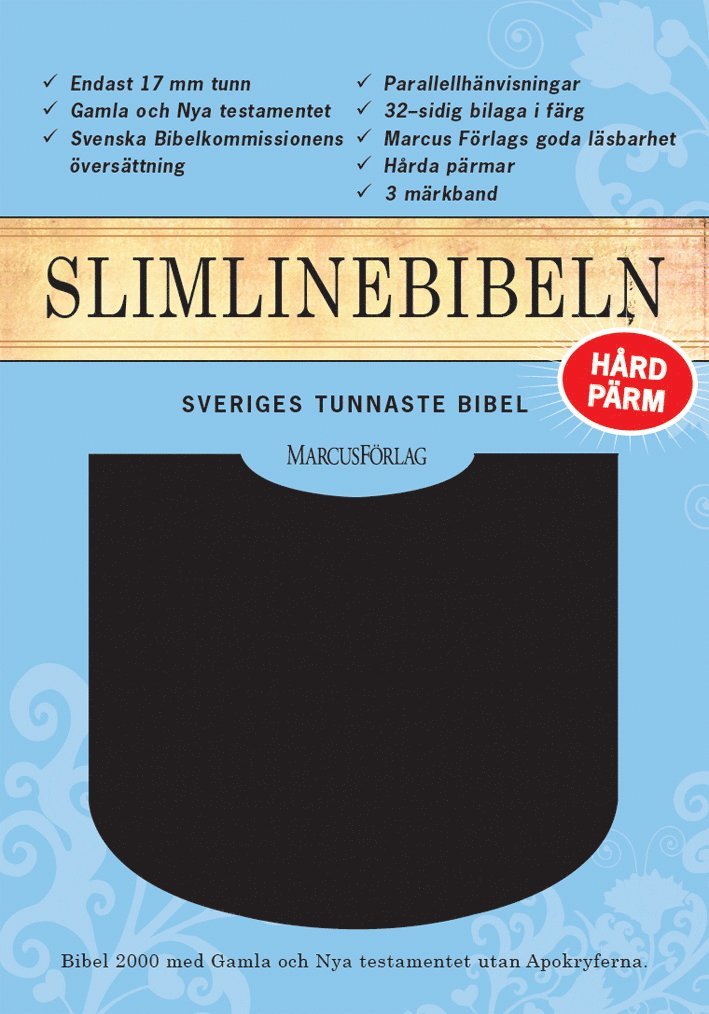 Svenska Bibelkommissionen - Slimline Bibeln svart konstskinn utan apokryferna, Inbunden