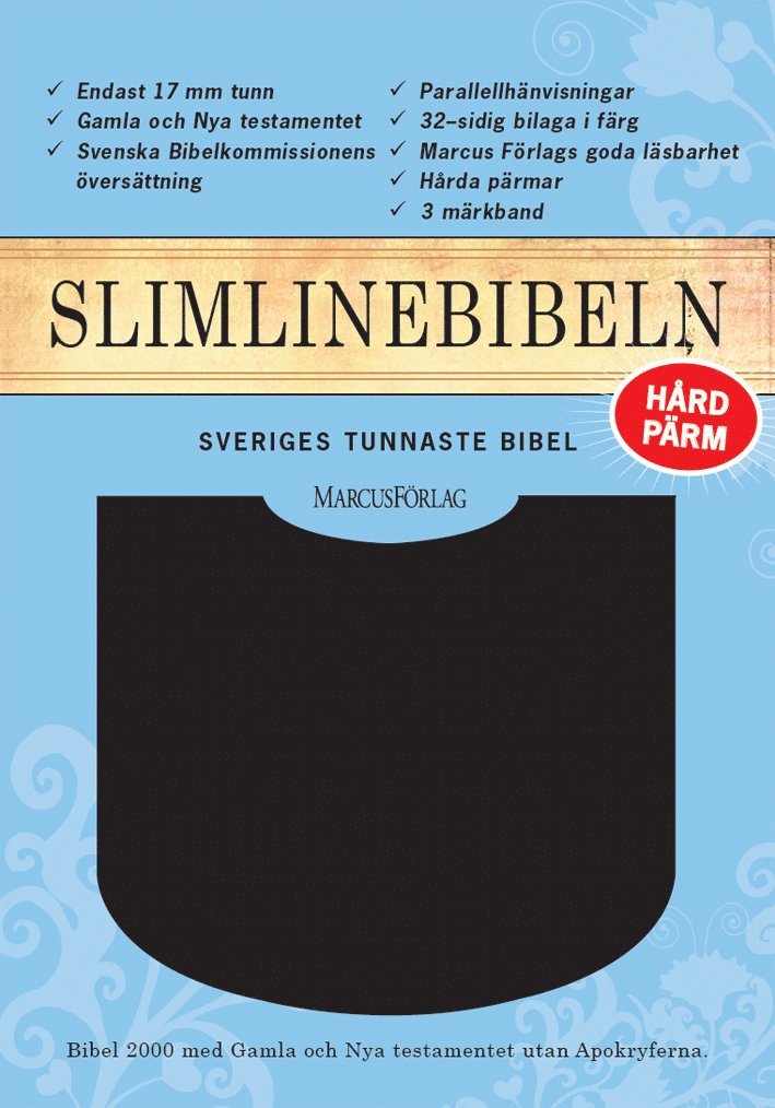 Slimline Bibeln svart konstskinn utan apokryferna 1