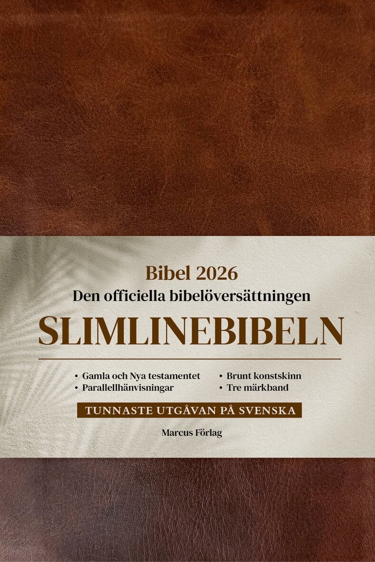 Slimlinebibeln: Bibel 2026 brun – med parallellhänvisningar, Häftad