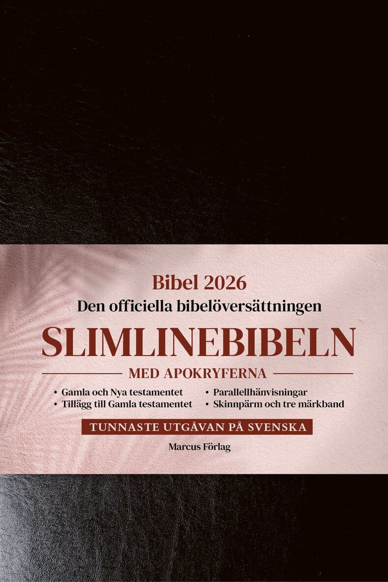 Slimlinebibeln med apokryferna: Bibel 2026 svart – med parallellhänvisningar, Häftad