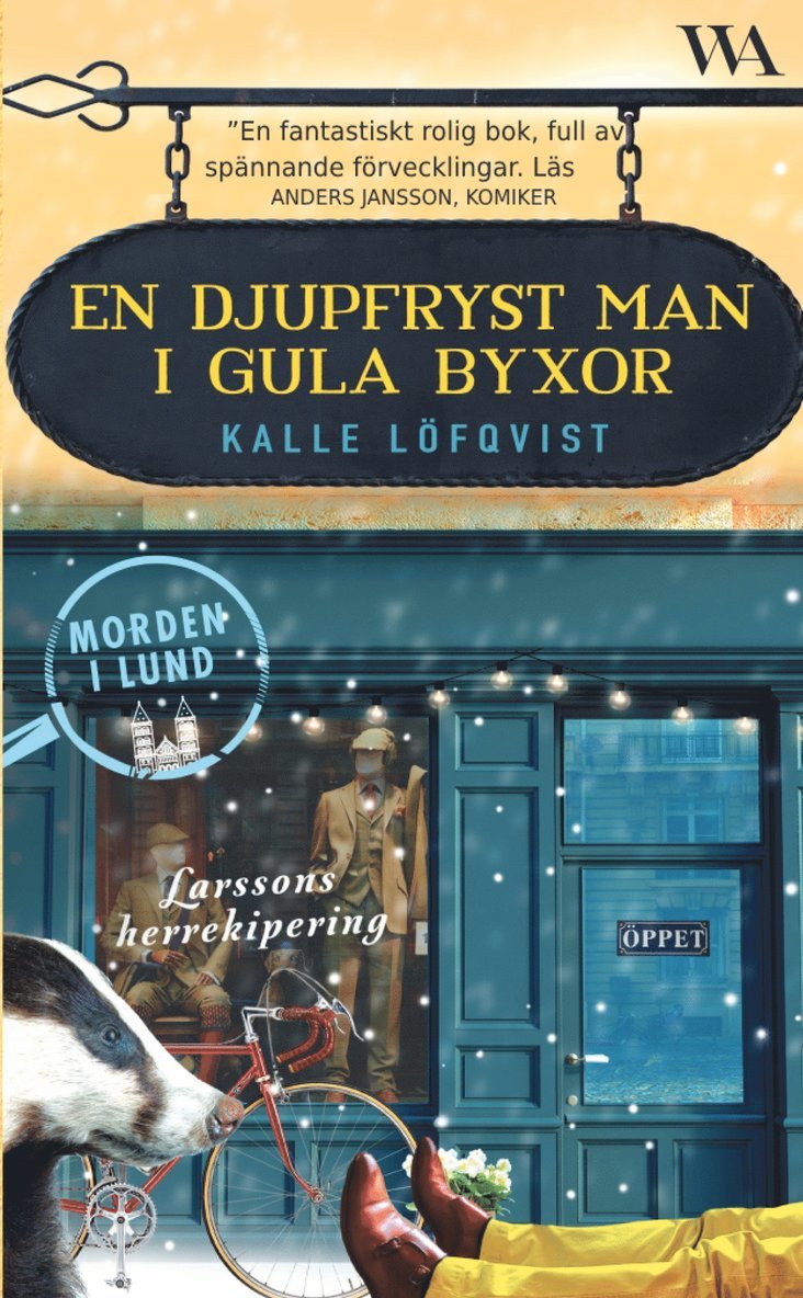 En djupfryst man i gula byxor 1