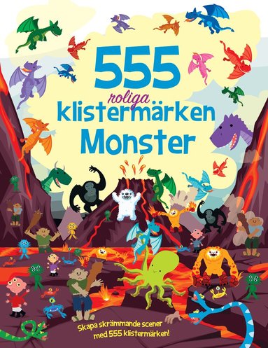 bokomslag 555 roliga klistermärken. Monster