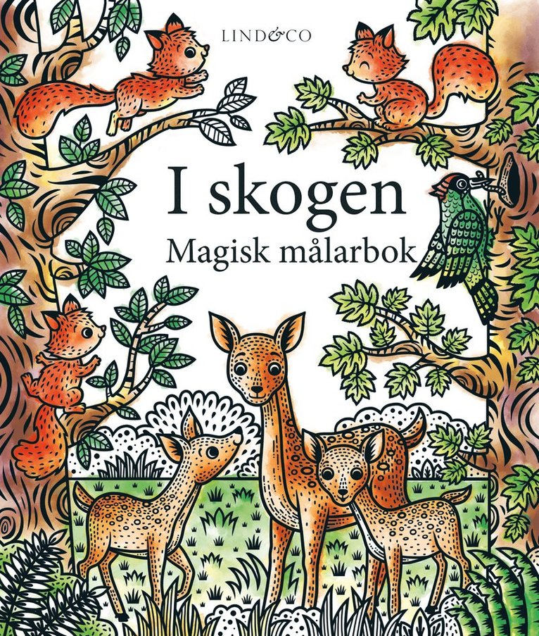 I skogen : magisk målarbok 1