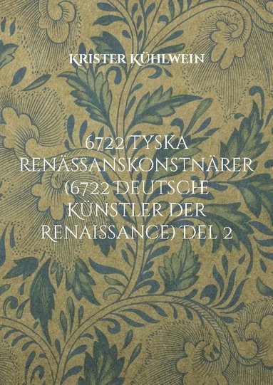 bokomslag 6722 Tyska renässanskonstnärer (6722 Deutsche Künstler der Renaissance). Del 2