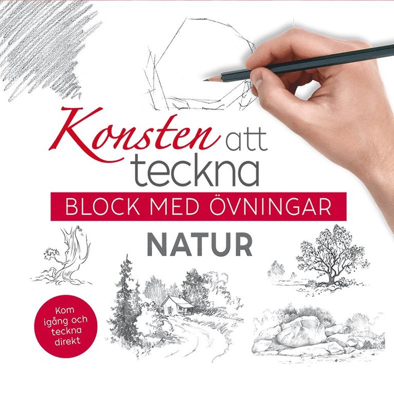 Konsten att teckna: block med övningar - Natur 1