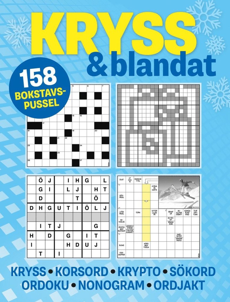 Kryss & blandat (ljusblå), Häftad