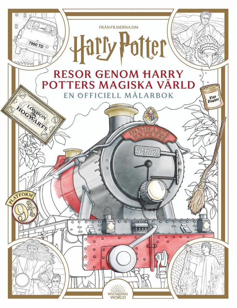 Resor genom Harry Potters magiska värld : en officiell målarbok 1