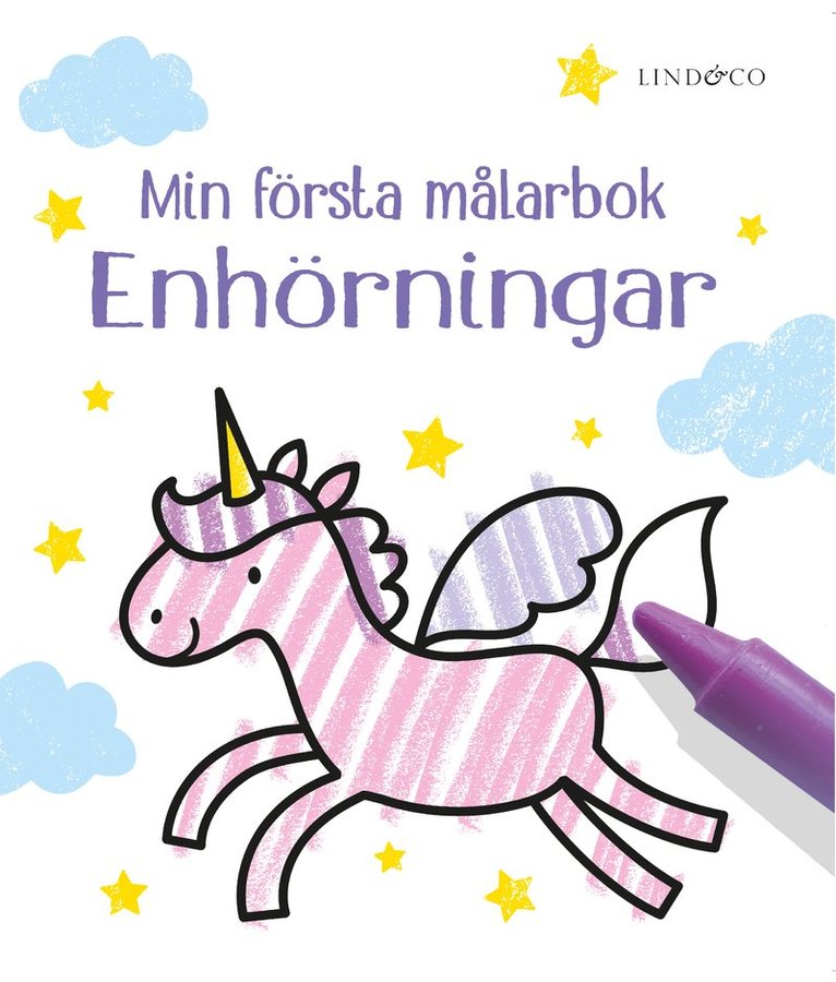 Min första målarbok. Enhörningar 1