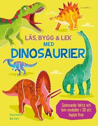 bokomslag Läs, bygg och lek med dinosaurier : innehåller fem modeller att bygga