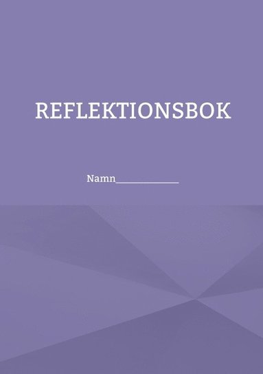 bokomslag Reflektionsbok