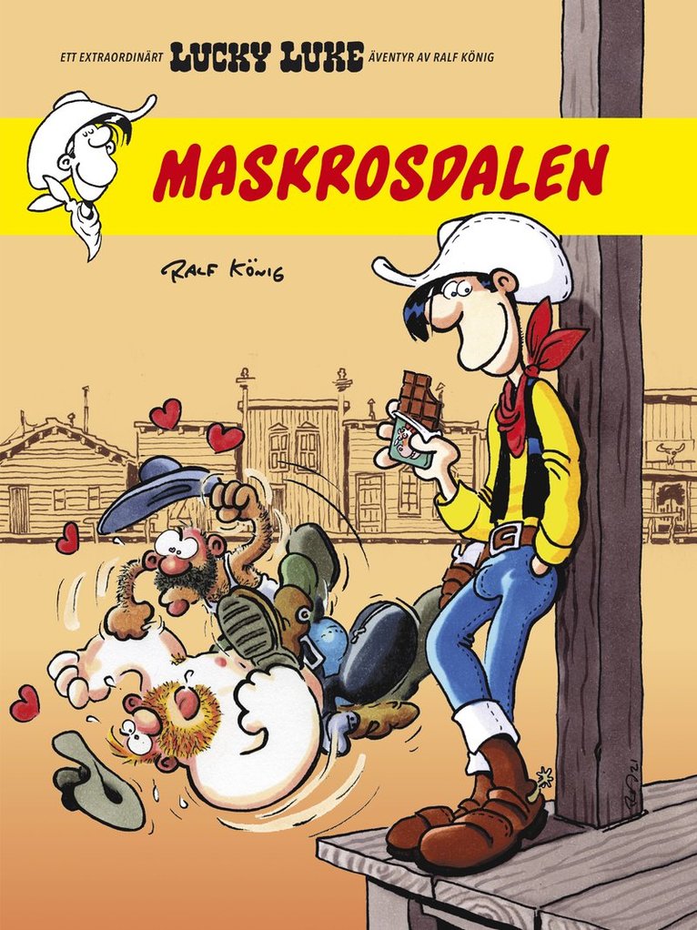 Ralf König - Lucky Luke. Maskrosdalen, Inbunden
