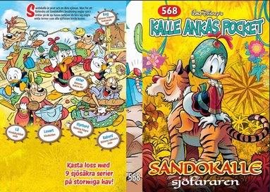Kalle Ankas Pocket 568. Sandokalle Sjöfararen, Häftad