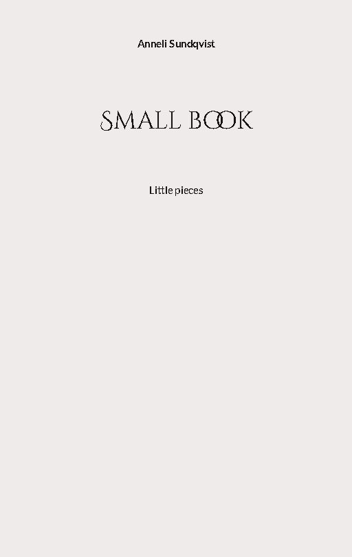 Small book : Little pieces 1