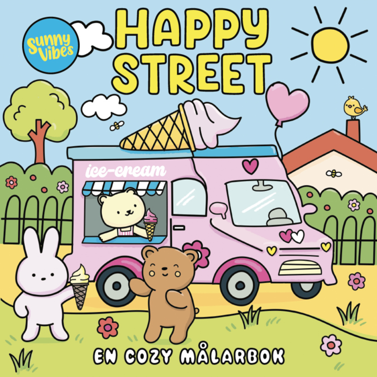 Happy Street : En cozy målarbok 1