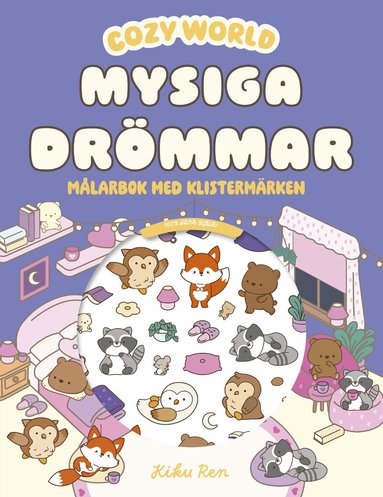 Mysiga drömmar : Målarbok med klistermärken, Häftad