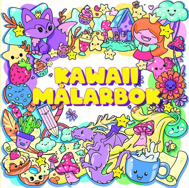 Kawaii målarbok