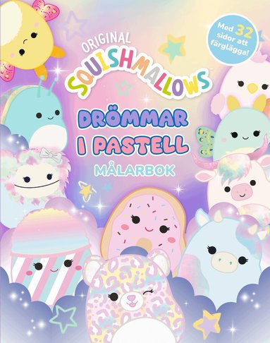 Squishmallows. Drömmar i pastell målarbok, Häftad