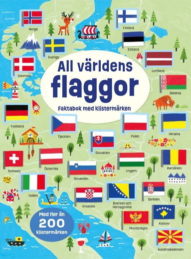 Holly Bathie - All världens flaggor : faktabok med klistermärken, Häftad