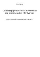 Loke Hagberg - Collected papers on finitist mathematics and phenomenalism - third version, Inbunden. Tillgänglighet: Lägg i varukorg