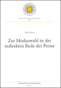 bokomslag Zur Moduswahl in der indirekten Rede der Presse