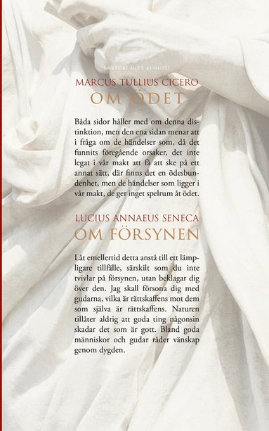 Marcus Tullius Cicero, Lucius Annaeus Seneca - Om ödet & Om försynen, Inbunden