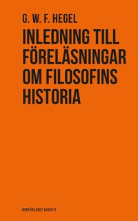 bokomslag Inledning till föreläsningar om filosofins historia