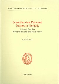 bokomslag Scandinavian personal names in Norfolk : a survey based on medieval records and place-names