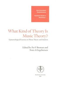 bokomslag What kind of theory is music theory? : Epistemological exercises in music theory and analysis