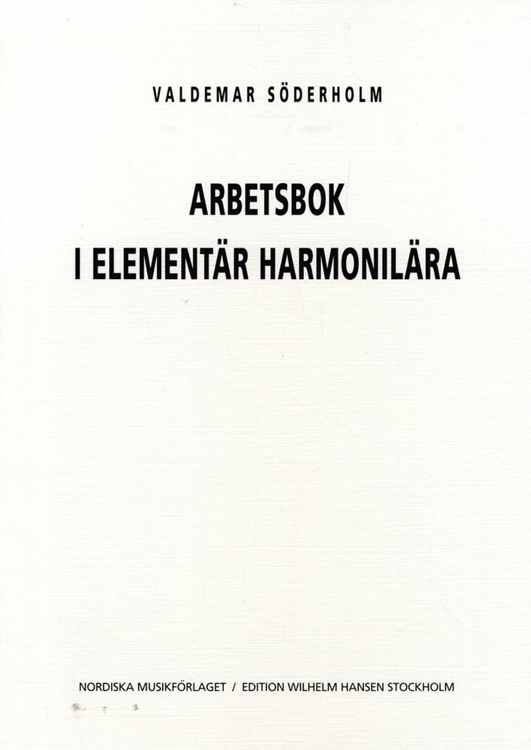 Arbetsbok i Elementär Harmonilära 1