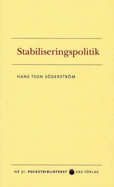 bokomslag Stabiliseringspolitik