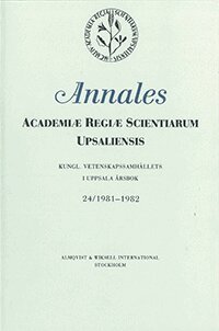 Kungl. Vetenskapssamhällets i Uppsala årsbok 24/1981-1982, Häftad