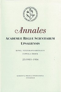 bokomslag Kungl. Vetenskapssamhällets i Uppsala årsbok 25/1983-1984