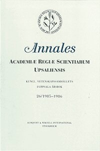 Kungl. Vetenskapssamhällets i Uppsala årsbok 26/1985-1986, Häftad