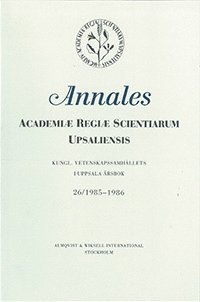 bokomslag Kungl. Vetenskapssamhällets i Uppsala årsbok 26/1985-1986