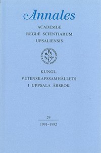 bokomslag Kungl. Vetenskapssamhällets i Uppsala årsbok 29/1991-1992