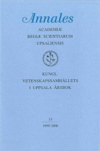 bokomslag Kungl. Vetenskapssamhällets i Uppsala årsbok 33/1999-2000