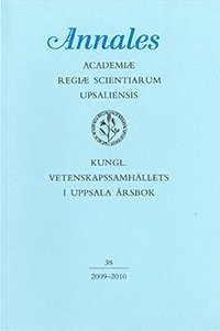 bokomslag Kungl. Vetenskapssamhällets i Uppsala årsbok 38/2009-2010