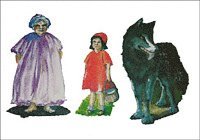 Rödluvan och vargen teckenstöd, Häftad