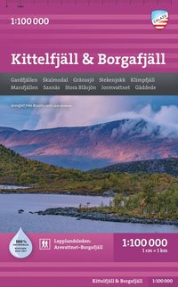 bokomslag Kittelfjäll - Borgafjäll (1:100 000)